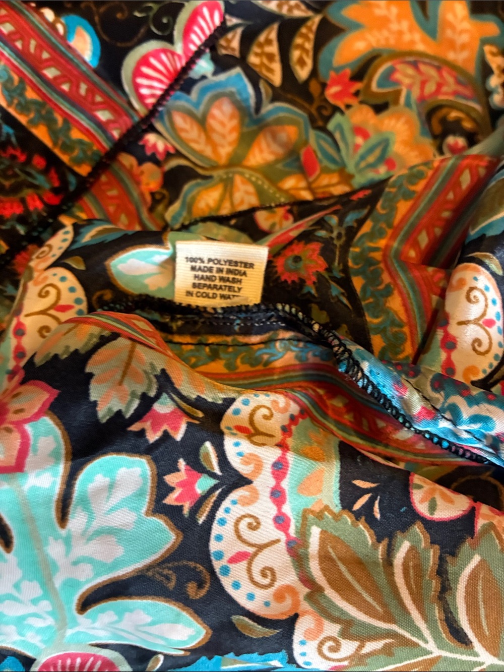 Boho Silky Floral Tiered Maxi Dress - Black/Multi-Colored- Size Small- NWT - Picture 5 of 13